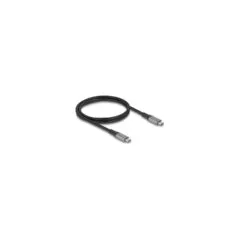 Delock USB 40 Gbps Kabel USB Type-CTM Stecker zu Stecker PD 3.1 240 W E-Marker 1 m grau Metall
