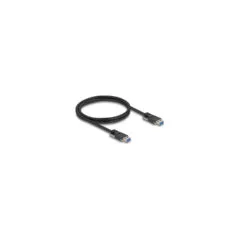Delock USB 5 Gbps Kabel Typ-A Stecker zu Typ-A Stecker mit Schraubenabstand 19 mm 1 m schwarz