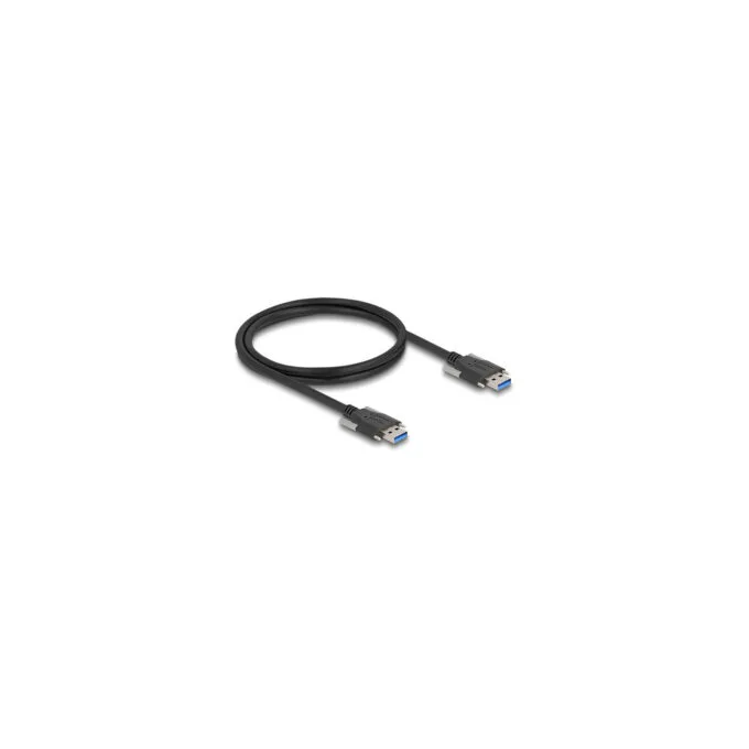 Delock USB 5 Gbps Kabel Typ-A Stecker zu Typ-A Stecker mit Schraubenabstand 22 mm 1 m schwarz — image 1