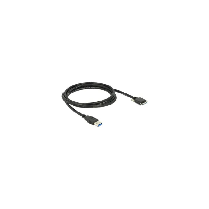 Delock USB 5 Gbps Kabel Typ-A Stecker zu USB 5 Gbps Typ Micro-B Stecker mit Schrauben 2 m — image 1