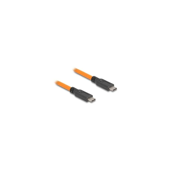 DELOCK USB 5 Gbps Kabel USB Type-C Stecker zu USB Type-C Stecker fur Tethered Shooting 1m orange — image 2