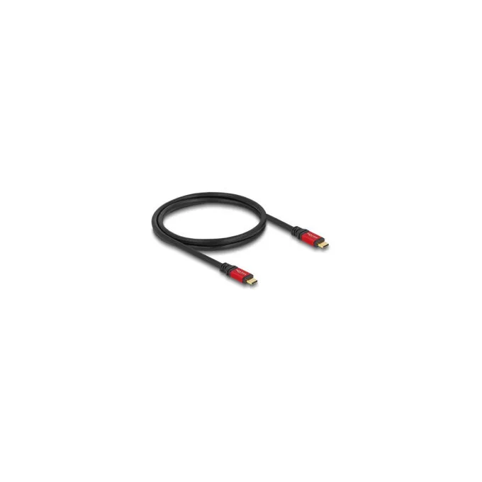 Delock USB 5 Gbps Kabel USB Type-CTM Stecker zu Stecker PD 3.0 100 W E-Marker 1 m rot Metall — image 1