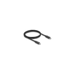Delock USB 80 Gbps Kabel USB Type-CTM Stecker zu Stecker 16K 60 Hz PD 3.1 240 W E-Marker koaxial 1 m schwarz