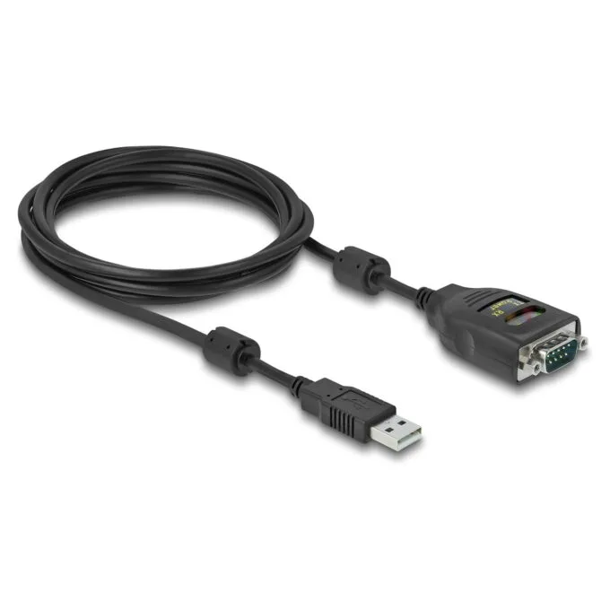 DELOCK USB-A 2.0 zu Seriell RS-232 D-Sub 9Pin 2.5kV Galva 2m — image 2