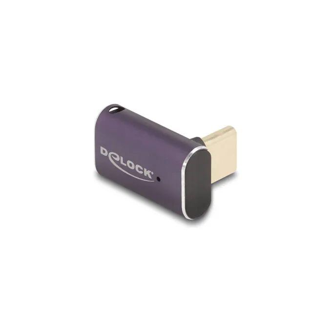 Delock USB Adapter 40 Gbps USB Type-CTM PD 3.1 240 W Stecker zu Buchse gewinkelt 8K 60 Hz Metall — image 1