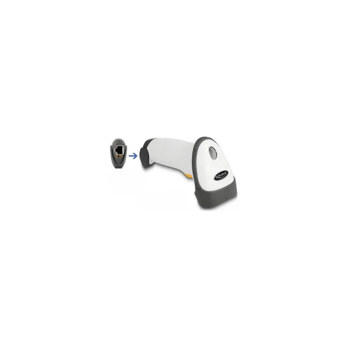 Delock USB Barcode Scanner 1D mit Anschlusskabel und Halterung - Laser - hellgrau — image 2