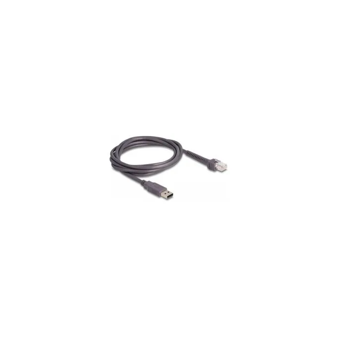 Delock USB Barcode Scanner 1D mit Anschlusskabel und Halterung - Laser - hellgrau — image 4