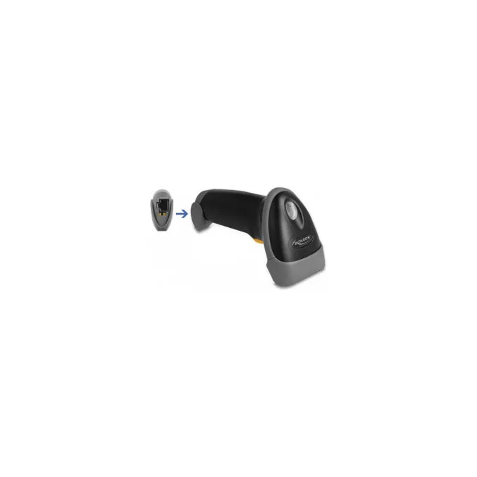 Delock USB Barcode Scanner 1D mit Anschlusskabel und Halterung - Laser - schwarz — image 2