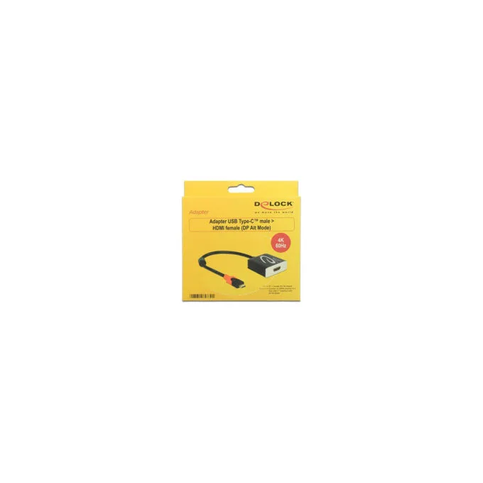 DeLock USB-C to HDMI (ST-BU) Adapter 4K 60Hz Schwarz — image 2