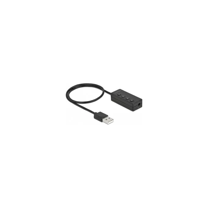 Delock USB Headset und Mikrofon Adapter mit 2 x 3.5 mm Klinkenbuchse für Windows und Mac OS — image 1