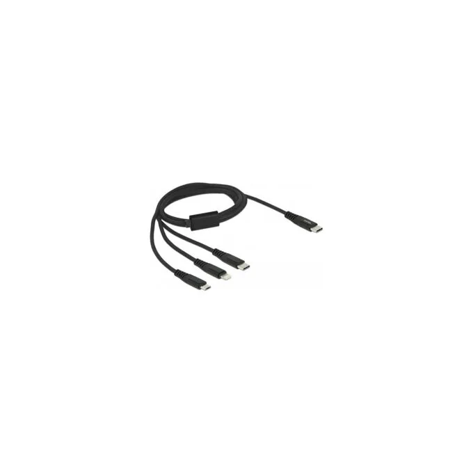 Delock USB Ladekabel 3 in 1 USB Type-CTM zu LightningTM Micro USB USB Type-CTM 1 m — image 1