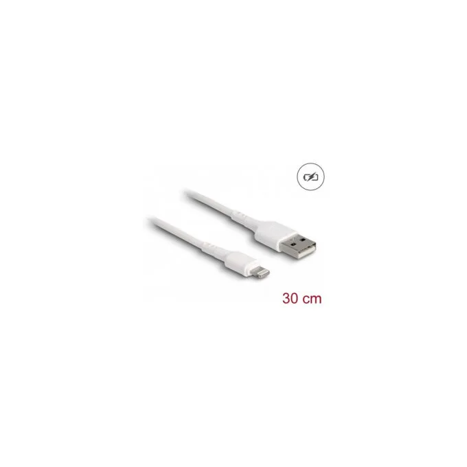 Delock USB Ladekabel für iPhoneTM. iPadTM. iPodTM weiß 30 cm — image 2