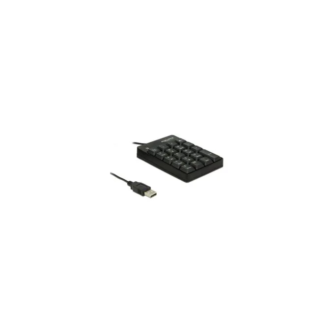 DELOCK USB Nummernblock 19 Tasten schwarz — image 1