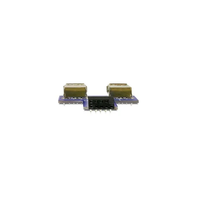 Delock USB Pin Header Buchse to 2 x USB 2.0 Buchse - oben — image 2