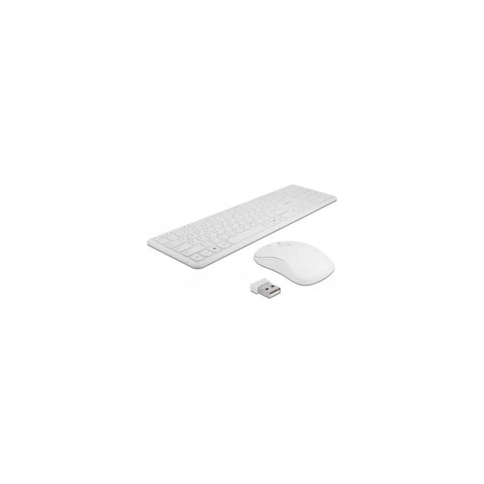 Delock USB Tastatur und Maus Set 2,4 GHz kabellos weiß — image 1