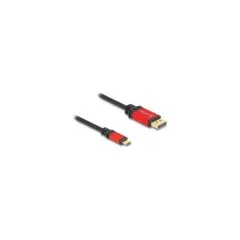 DELOCK ?USB Type-C zu DisplayPort Kabel DP Alt Mode 8K 30 Hz mit HDR Funktion 1m rot