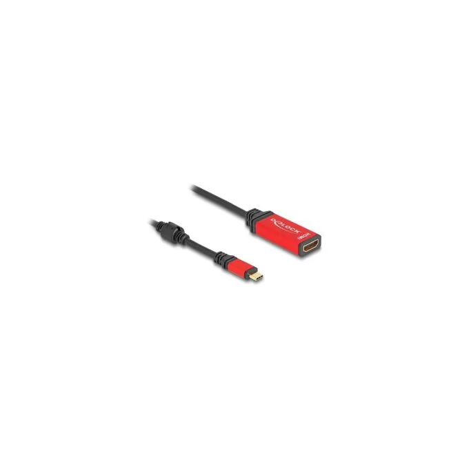 DELOCK USB Type-C zu HDMI Adapter DP Alt Mode 8K 60 Hz mit HDR Funktion rot — image 1