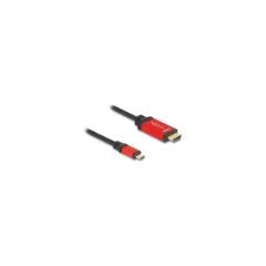 DELOCK ?USB Type-C zu HDMI Kabel DP Alt Mode 8K 60 Hz mit HDR Funktion 1m rot