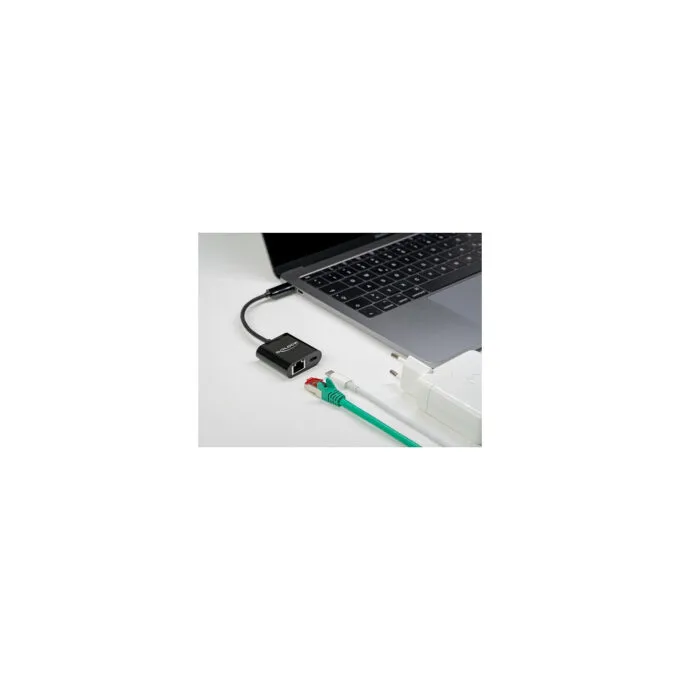 Delock USB Type-CTM Adapter zu Gigabit LAN 10 100 1000 Mbps mit Power Delivery Anschluss schwarz — image 2