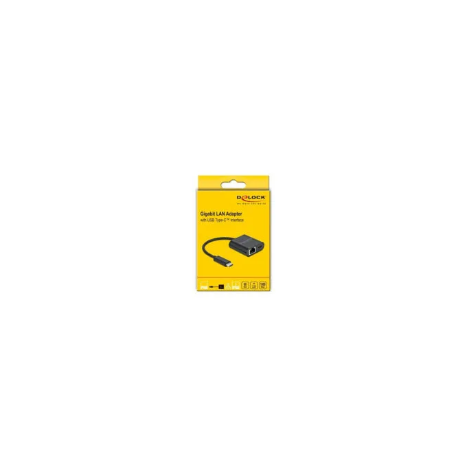 Delock USB Type-CTM Adapter zu Gigabit LAN 10 100 1000 Mbps mit Power Delivery Anschluss schwarz — image 3