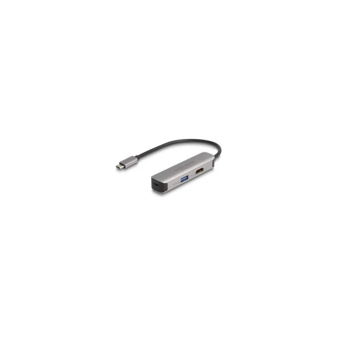 Delock USB Type-CTM Adapter zu HDMI 4K 60 Hz mit USB Typ-A und USB Type-CTM Daten + PD 92 W — image 1