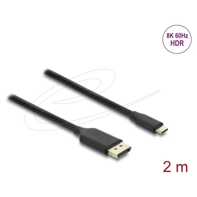 Delock USB Type-CTM zu DisplayPort Kabel (DP Alt Mode) 8K 60 Hz mit HDR Funktion 2 m schwarz — image 2