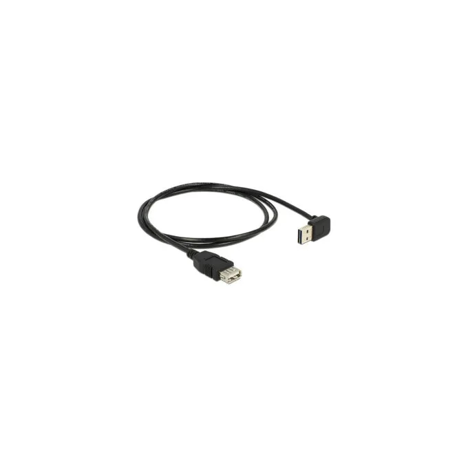 Delock Verlängerungskabel EASY-USB 2.0 Typ-A Stecker gewinkelt oben unten to USB 2.0 Typ-A Buchse schwarz 1 m — image 2