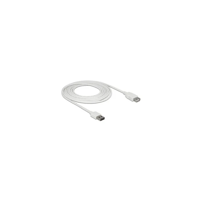 Delock Verlängerungskabel EASY-USB 2.0 Typ-A Stecker to USB 2.0 Typ-A Buchse weiß 3 m — image 1