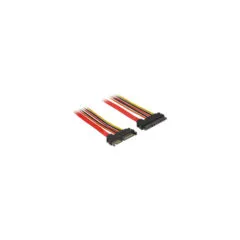 Delock Verlängerungskabel SATA 6 Gb s 22 Pin Stecker to SATA 22 Pin Buchse (3.3 V + 5 V + 12 V) 30 cm