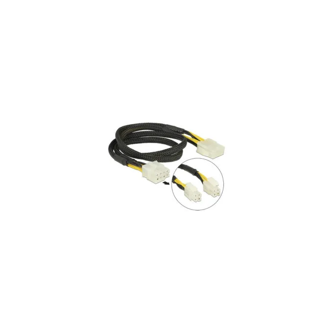 Delock Verlängerungskabel Stromversorgung 8 Pin EPS Stecker (2 x 4 Pin) to 8 Pin EPS Buchse 44 cm — image 1