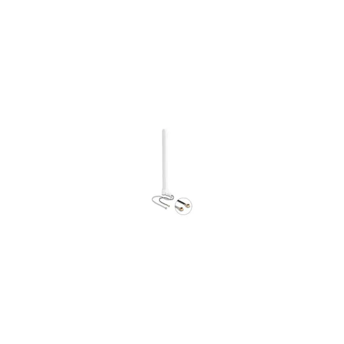Delock WiFi 6 Doppelantenne 2 x I-PEX Inc.. MHF® I Stecker 2 - 5 dBi 17 cm omnidirektional mit Kippgelenk weiß — image 1