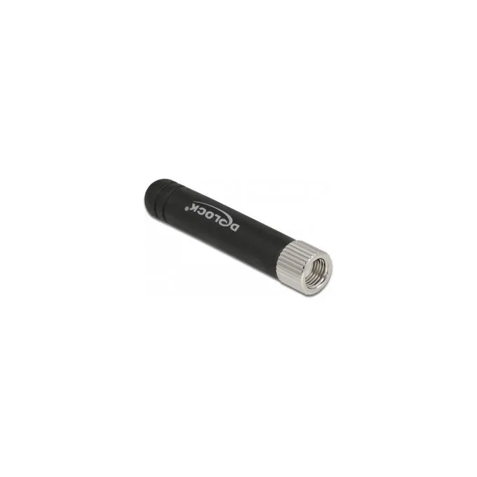 DELOCK WLAN 802.11 b g n Antenne RP-SMA Stecker 1.7-3.7dBi omnidirektional starr mit flexiblem Material schwarz — image 2