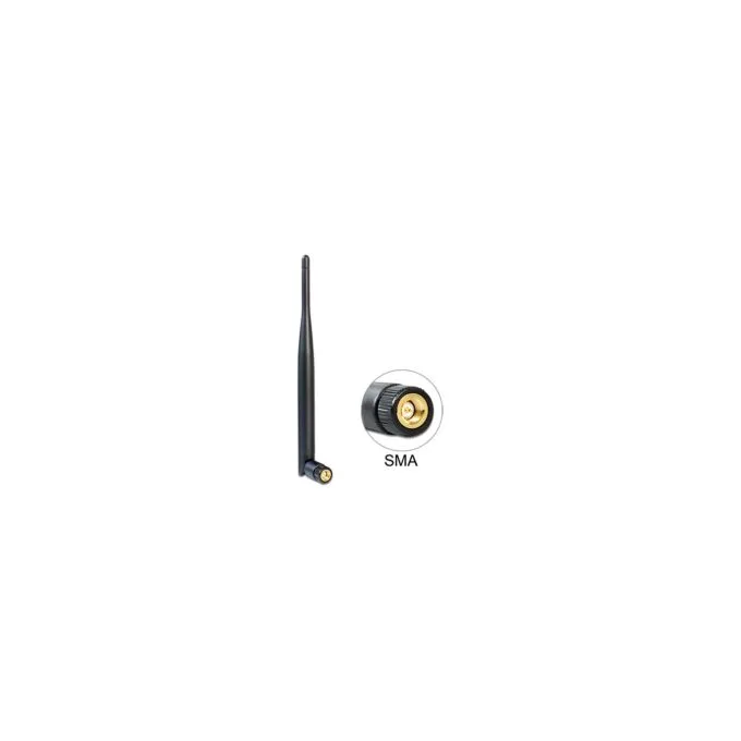 DELOCK WLAN Antenne 802.11 ac a b g n SMA 5 dBi omnidirektional Gelenk schwarz — image 1