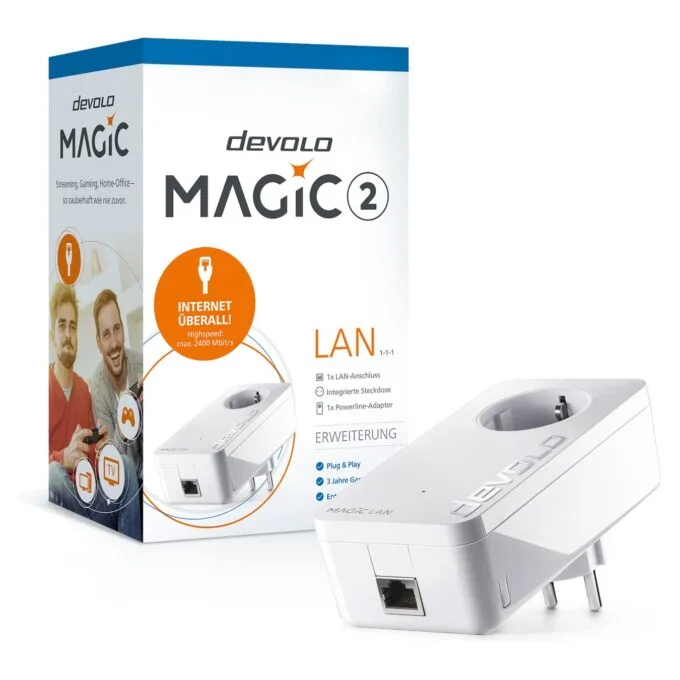 devolo Magic 2 LAN Powerline Adapter Powerline bis zu 2.400 Mbit s, 1x Gigabit LAN — image 2