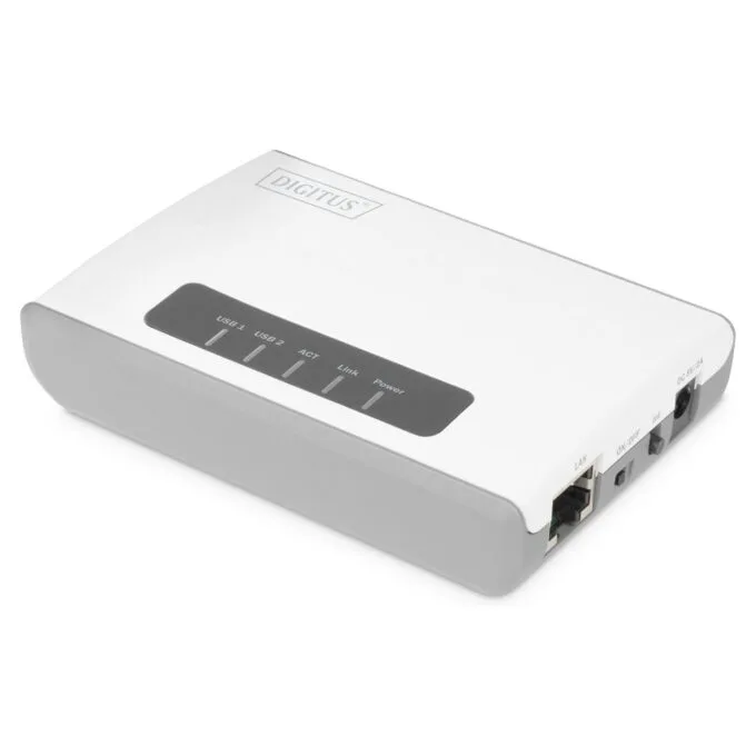 DIGITUS 2-Port USB2.0 Wireless Multif. Netw.Server.300Mbps — image 1