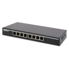 DIGITUS 8-Port 10 100 1000 Mbps PoE Gigabit Desktop Switch