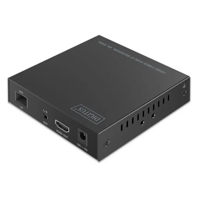 DIGITUS HDMI Fiber IP Receiver 4K 60Hz schwarz — image 2