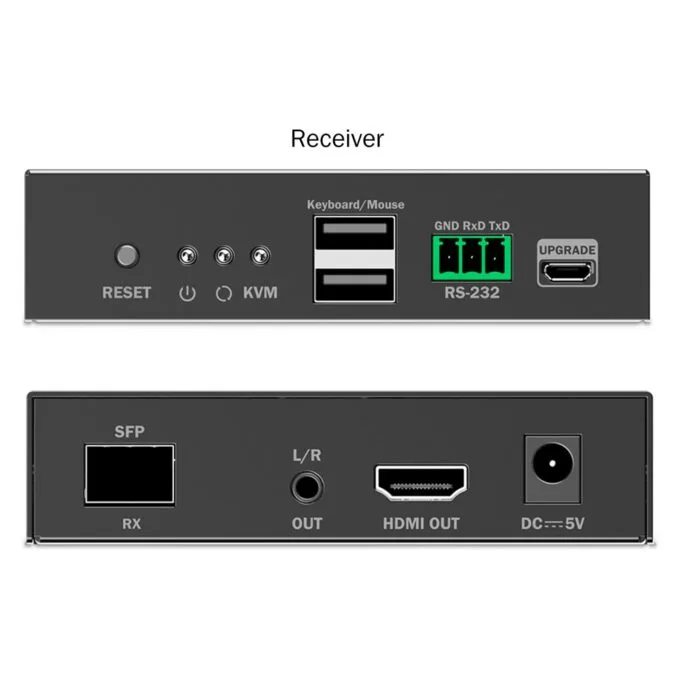 DIGITUS HDMI Fiber IP Receiver 4K 60Hz schwarz — image 3