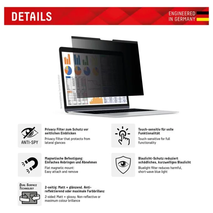 DISPLEX Blickschutzfilter Privacy Safe für Notebooks mit 15,6' — image 2