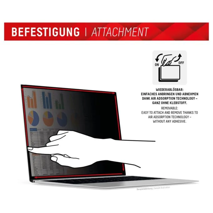 DISPLEX Privacy Safe Blickschutzfilter Uni (randlos) 14'. 16:10 — image 4