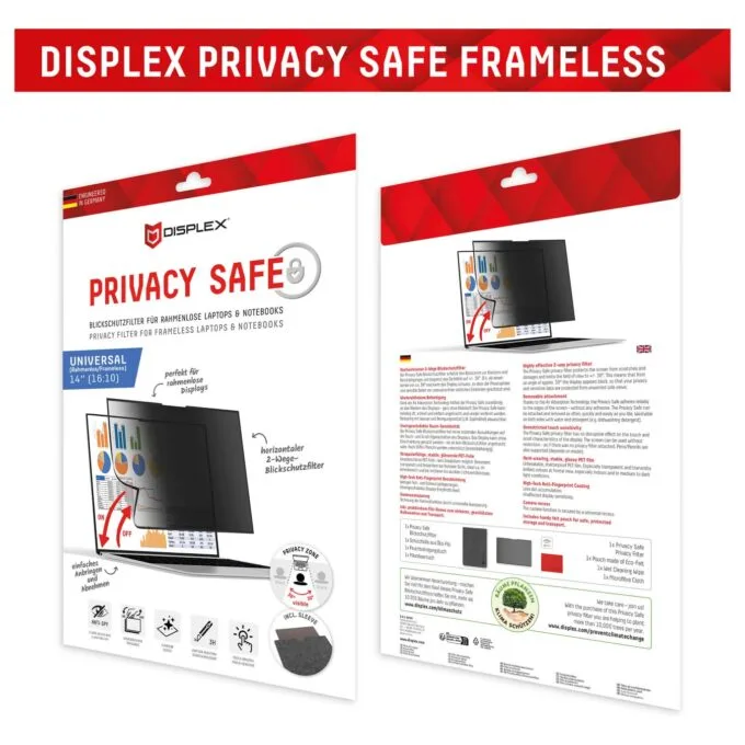 DISPLEX Privacy Safe Blickschutzfilter Uni (randlos) 14'. 16:10 — image 7