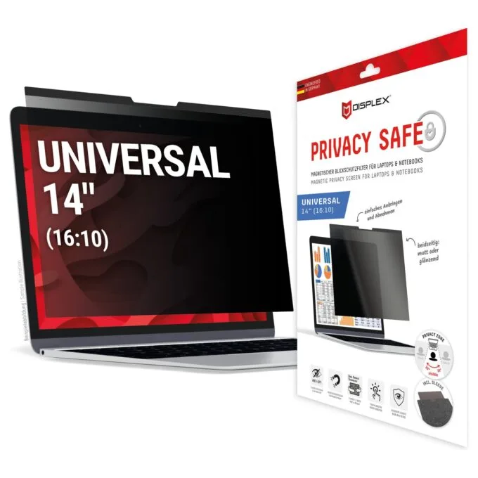 DISPLEX Privacy Safe Blickschutzfolie Universal (Mag) 14', 16:10 — image 1