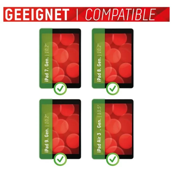 DISPLEX Tablet Glass (9H) f. iPad (7. 8. 9. Gen.) Air (3. Gen.) Eco-Montagerahmen L-Form. unzerbrechlich. ultra-dünn.... — image 6