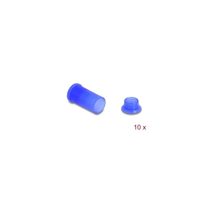 DL4 Staubschutz für Stecker und Buchse. Silikon. 2-teilig. blau 10er Set — image 2