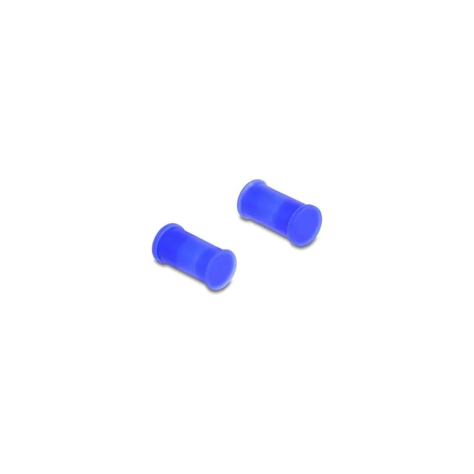 DL4 Staubschutz für Stecker und Buchse. Silikon. 2-teilig. blau 10er Set — image 1