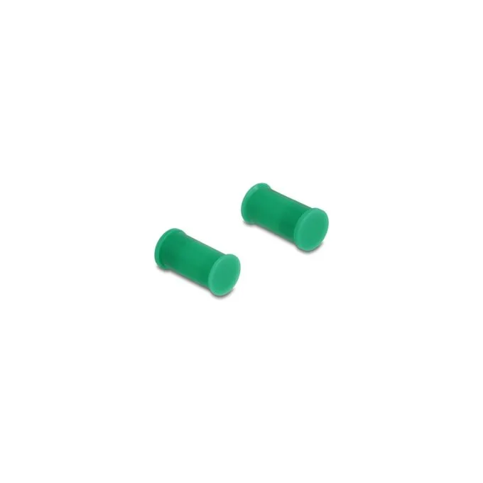 DL4 Staubschutz für Stecker und Buchse. Silikon. 2-teilig. grün 10er Set — image 1