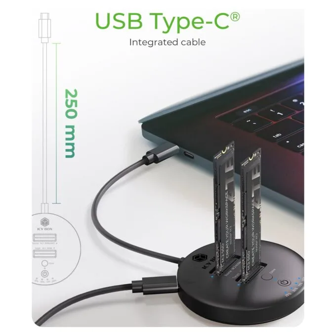 Docking- & Klonstation IcyBox 2x M.2 NVMe SSD — image 4