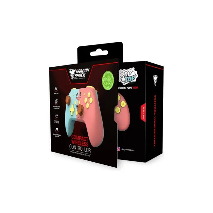 Dragonshock Controller Poptop Wireless Cubes pink blu switch — image 5