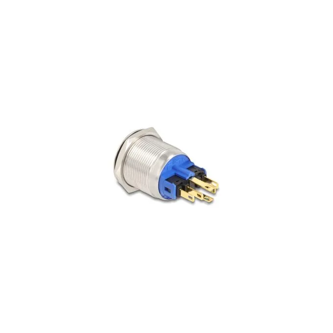 Druckschalter zum Einbau 22 mm 6 x Lötanschluss LED weiß Powersymbol + Ring — image 2