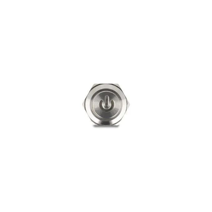 Drucktaster zum Einbau 12 mm 4 x Lötanschluss LED rot Powersymbol — image 3